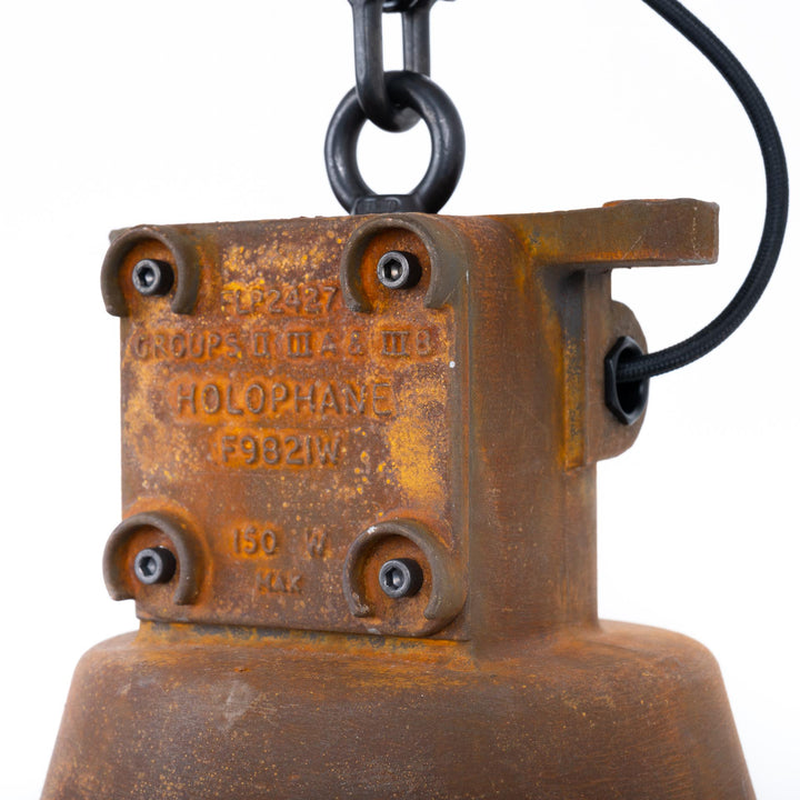 Rusted Explosionproof Industrial Pendant Lights by Holophane