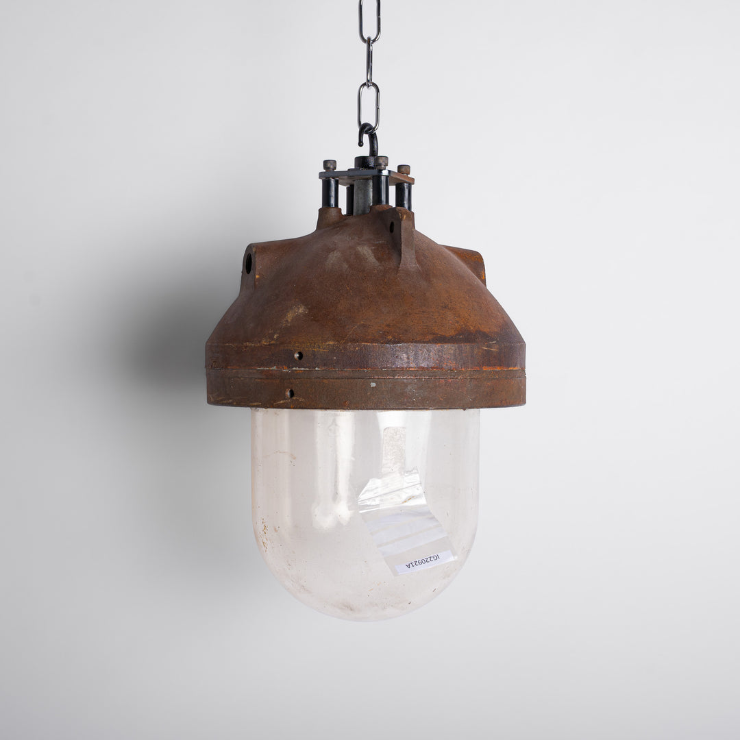 Rusted Industrial Flameproof Pendants by Heyes & Company Ltd