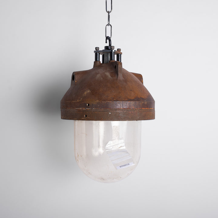 Rusted Industrial Flameproof Pendants by Heyes & Company Ltd