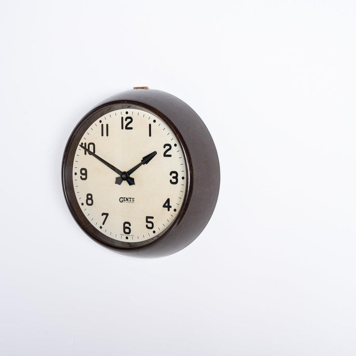 Salvaged Industrial Bakelite Wall Clock by Gents of Leicester