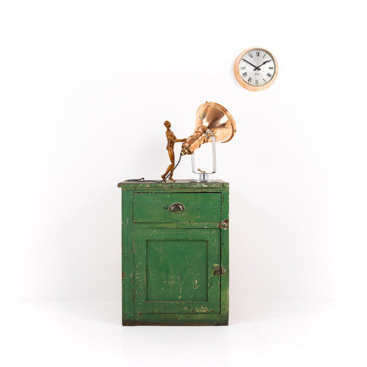 Small 12" Copper Factory Clock by Gents of Leicester