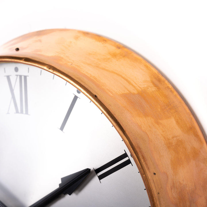 Small 14" Copper Factory Clock by Gents of Leicester