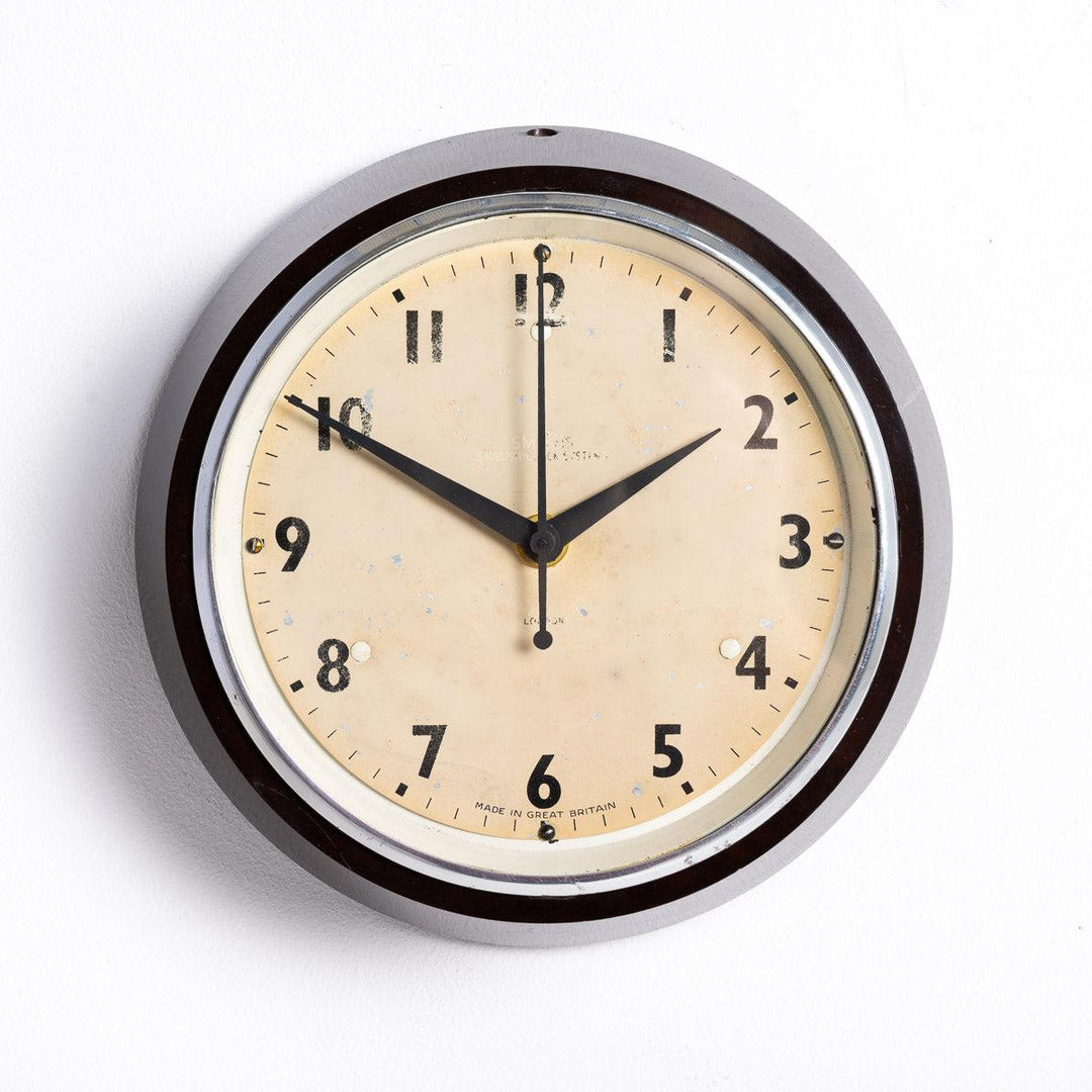 Small Antique Bakelite Factory Clock by SMITHS English Clock Systems ...