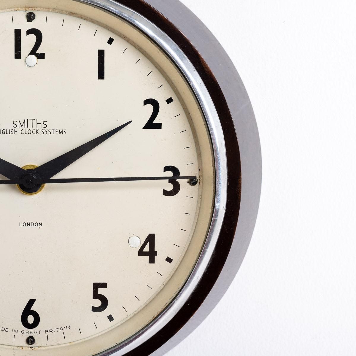 Small Antique Bakelite Factory Clocks by SMITHS English Clock Systems ...