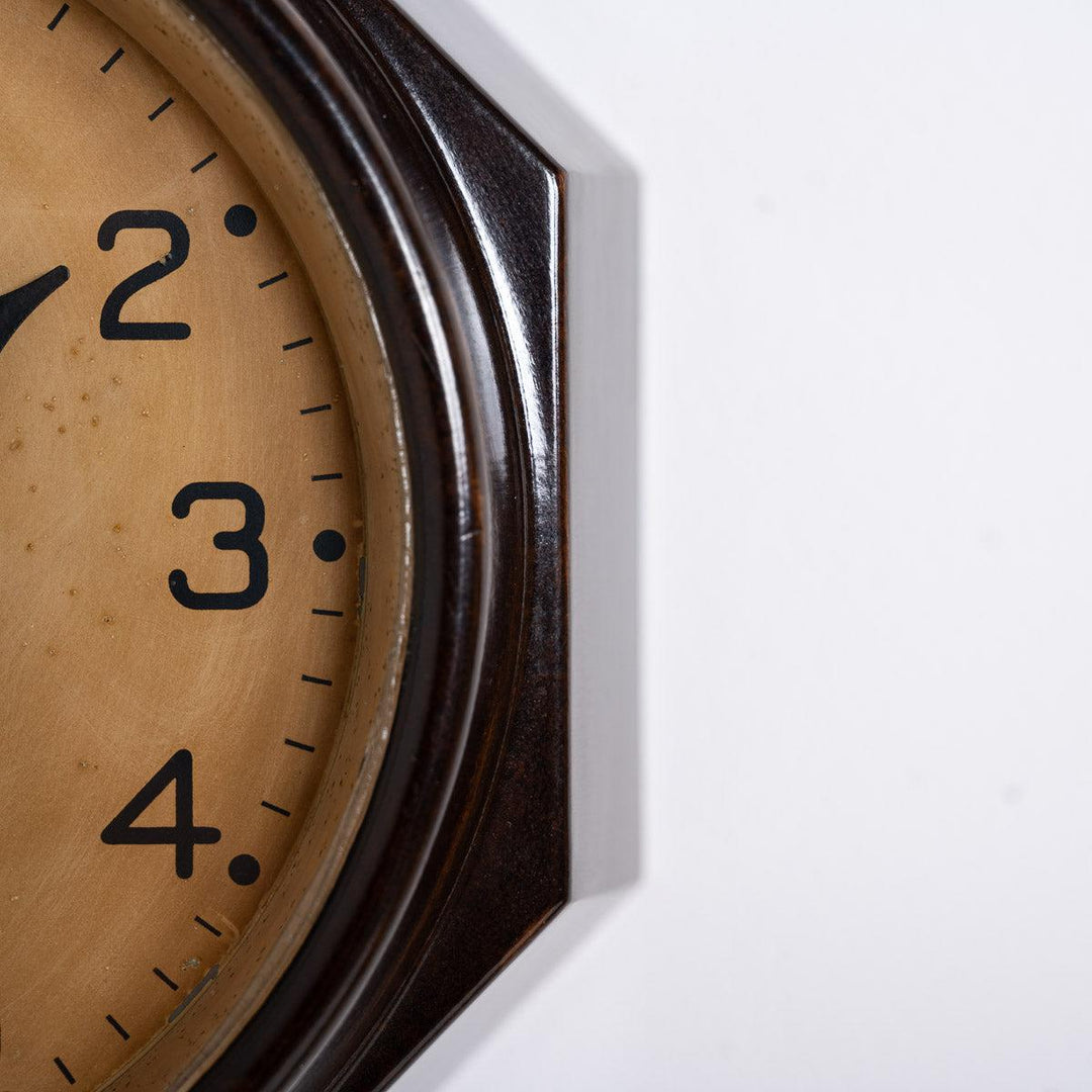 Small Art Deco Octagonal Bakelite Wall Clock by Gents of Leicester