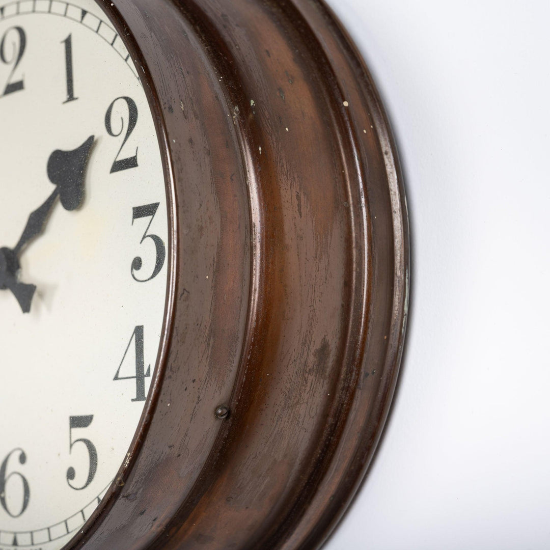Small Copper Cased Electric Slave Clock by Synchronome · London