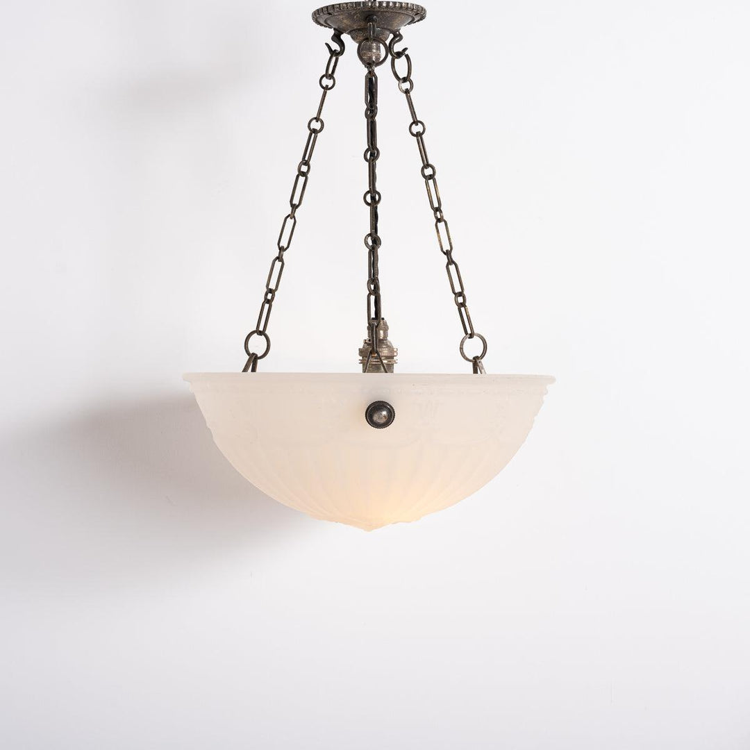 Small Decorative Jefferson Moonstone Glass Plafonnier Ceiling Light