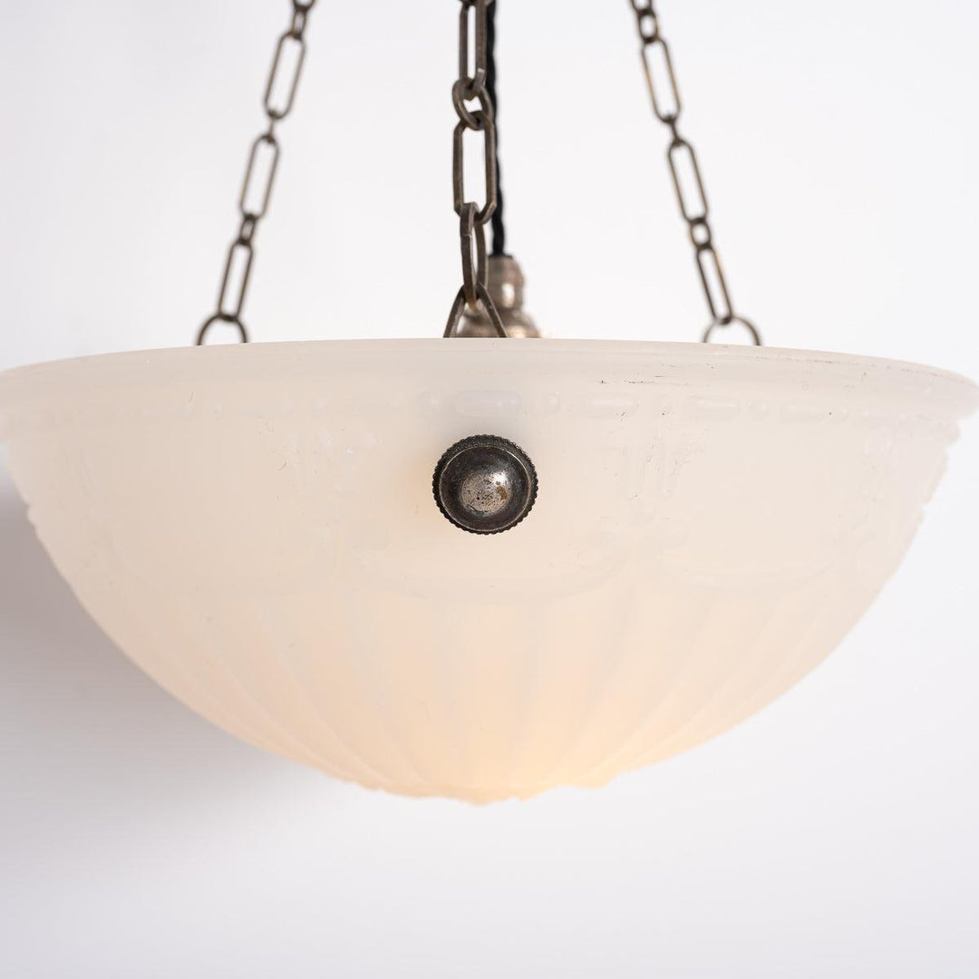 Small Decorative Jefferson Moonstone Glass Plafonnier Ceiling Light