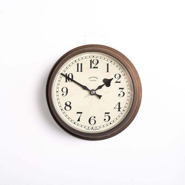 Small Industrial Copper Wall Clock by Synchronome