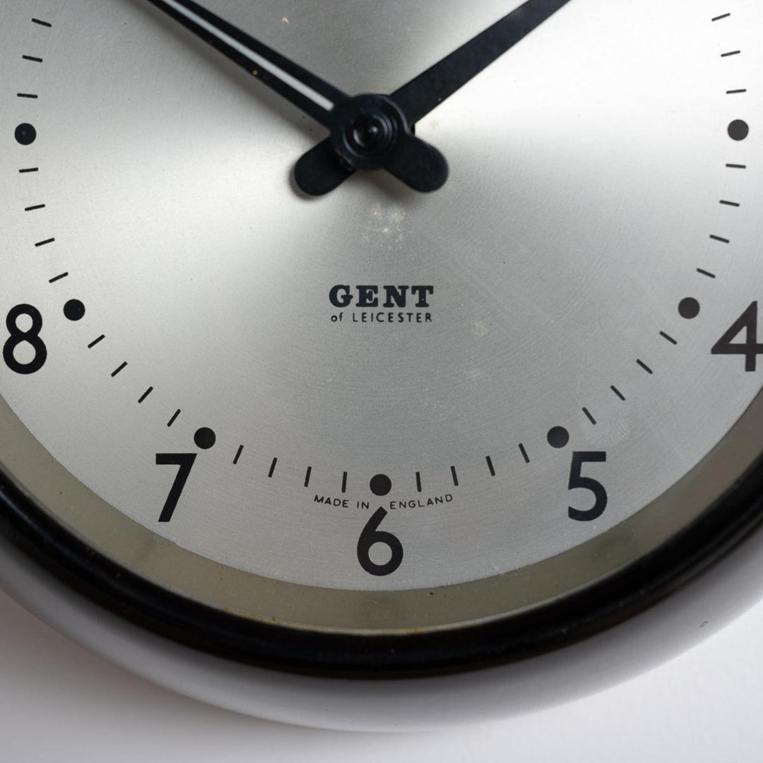 Small Vintage Industrial Bakelite Wall Clock by Gent of Leicester