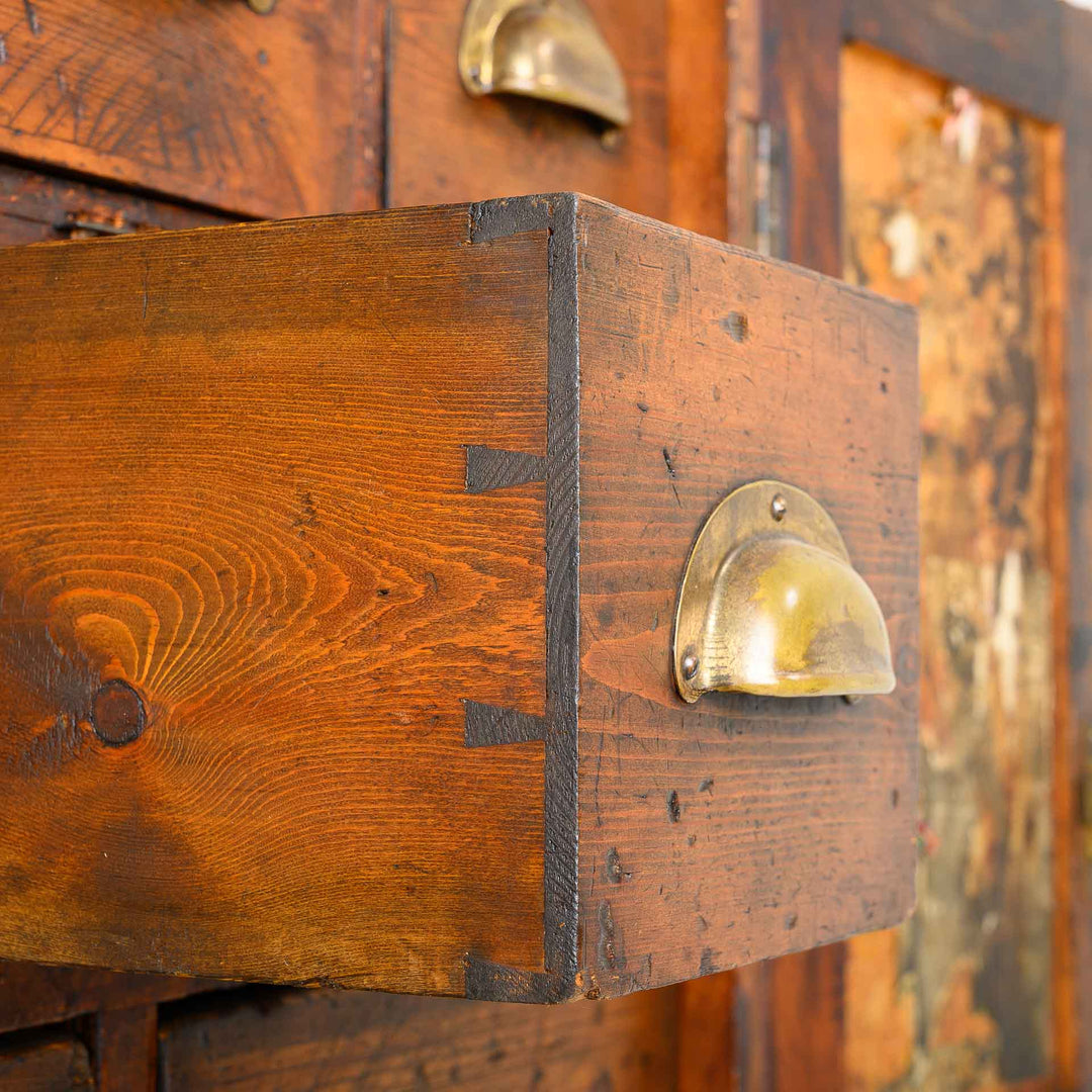 Stunning Shoe Makers Factory Cabinet