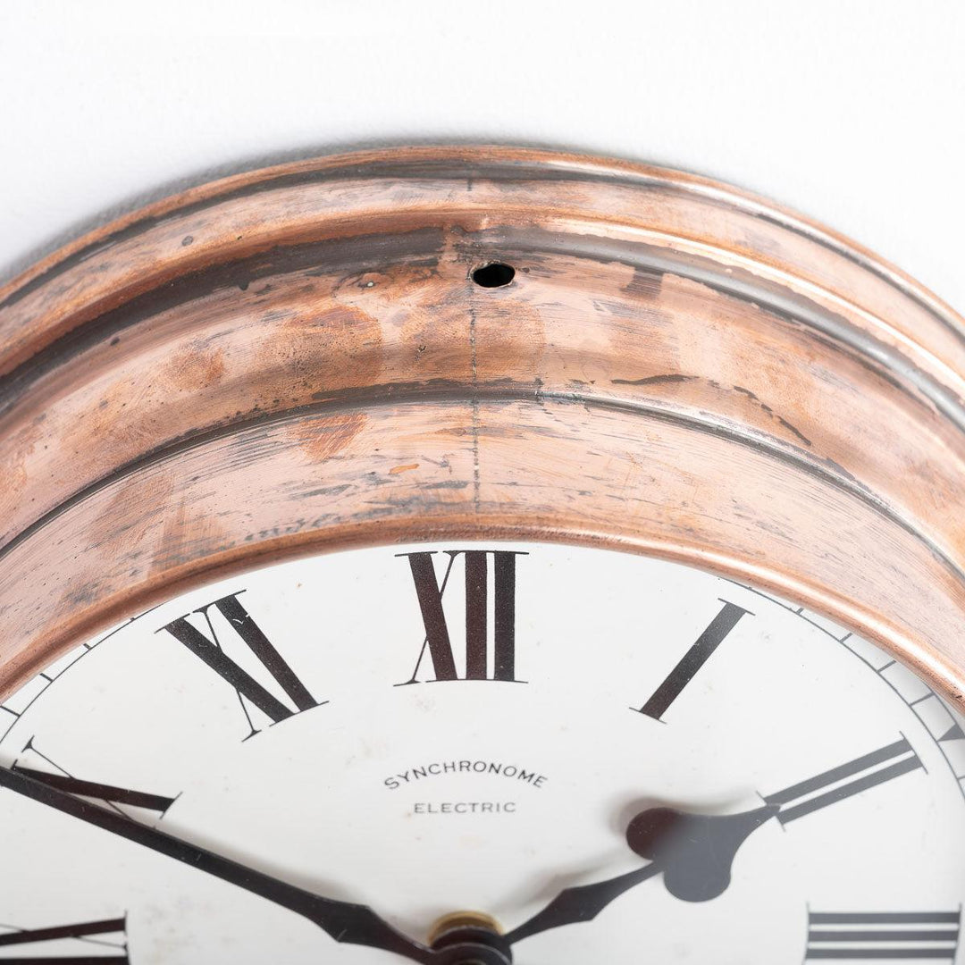 Synchronome Vintage Industrial Copper Case Wall Clock