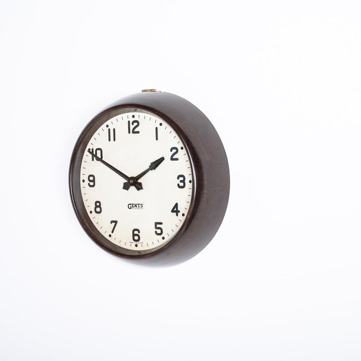 Vintage 11 inch Diameter Bakelite Wall Clock by Gents of Leicester