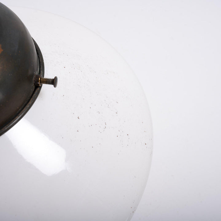 Vintage Acorn Two Tone Opaline Glass Church Pendant Lights