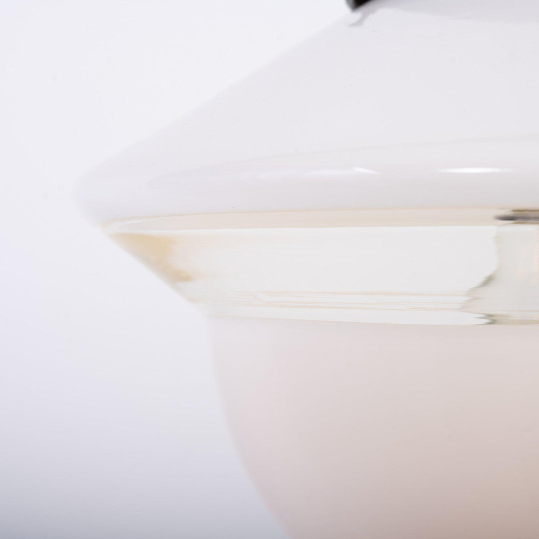 Vintage Acorn Two Tone Opaline Glass Church Pendant Lights