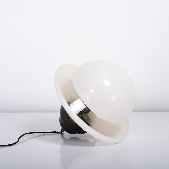 Vintage Acorn Two Tone Opaline Glass Church Pendant Lights