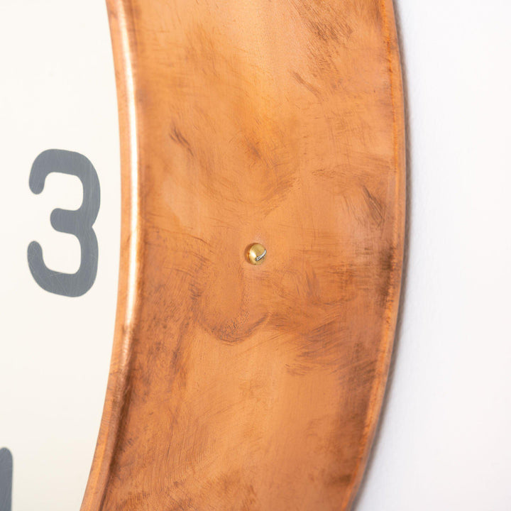 Vintage Copper Factory Clock by Gents of Leicester
