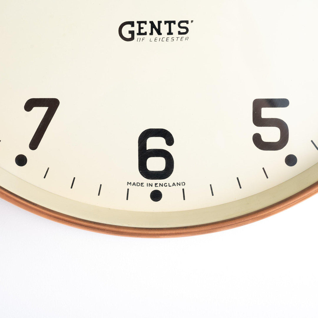Vintage Copper Factory Clock by Gents of Leicester