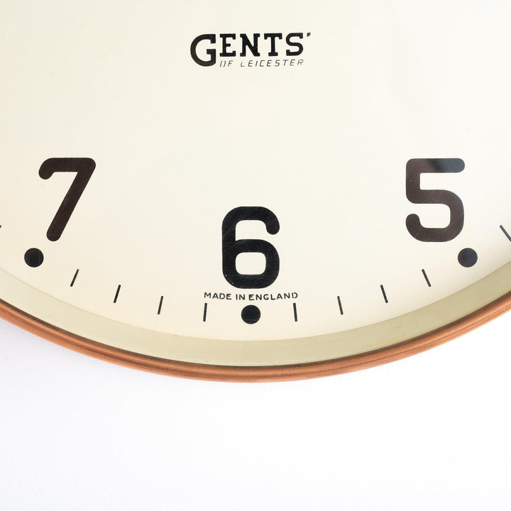 Vintage Copper Factory Clock by Gents of Leicester