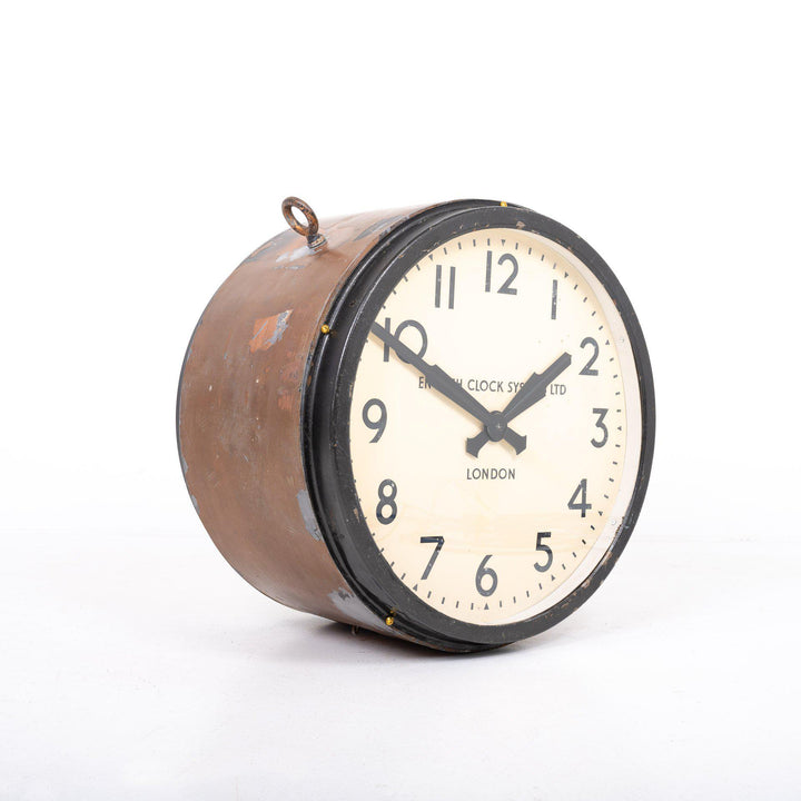 Vintage Double Sided Railway Clock by English Clock Systems