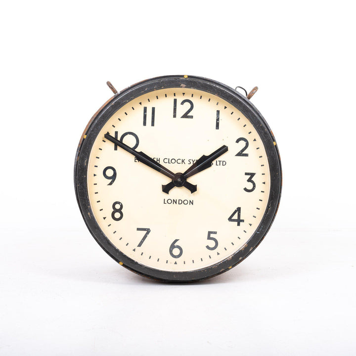 Vintage Double Sided Railway Clock by English Clock Systems