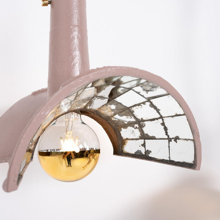 Vintage ESLA Cast Iron & Mirrored Hanging Street Lanterns