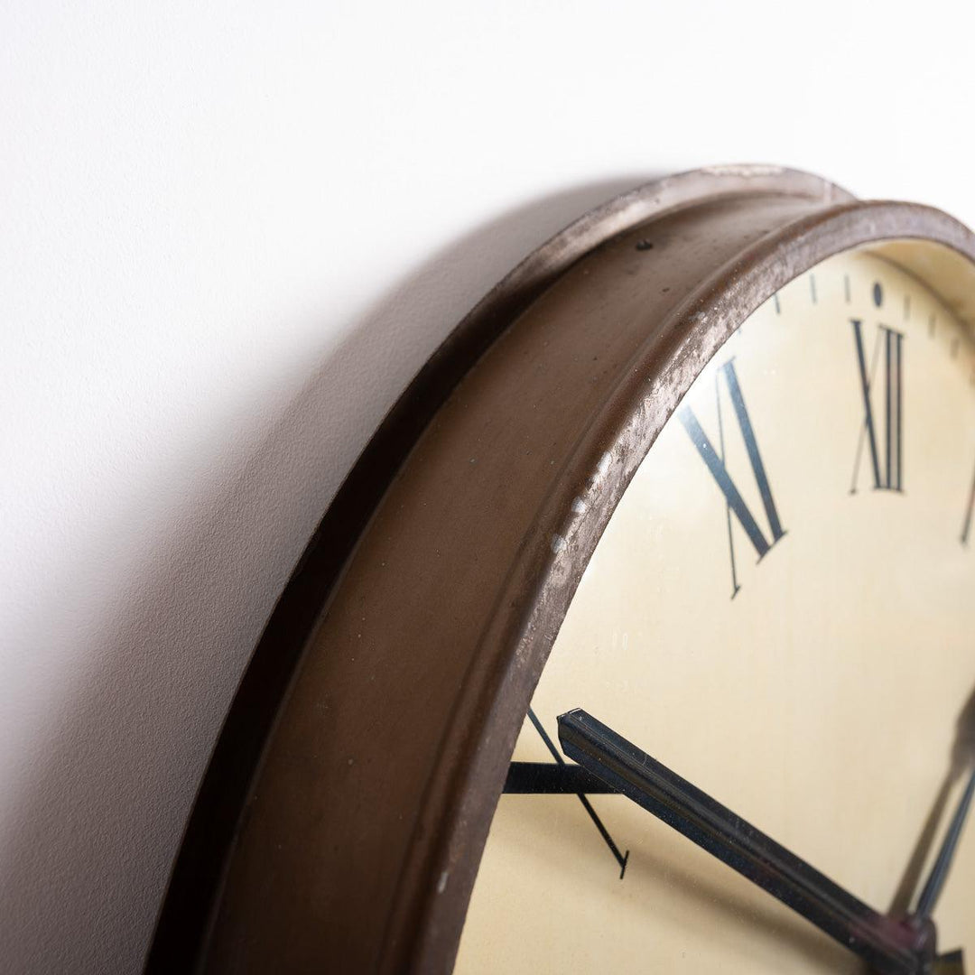 Vintage Extra Large Wall Clock with Roman Numerals by Gents of Leicester