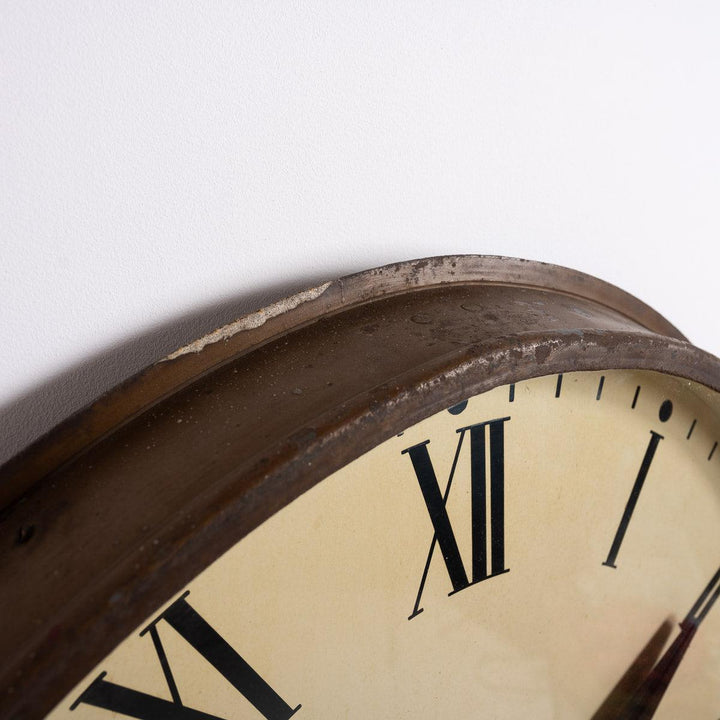 Vintage Extra Large Wall Clock with Roman Numerals by Gents of Leicester