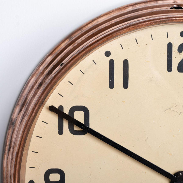 Vintage Industrial Stepped Copper Case Factory Clock by Gents of Leicester