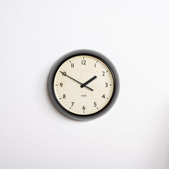 Vintage Mottled Brown Bakelite Industrial Wall Clock by Gents of Leicester
