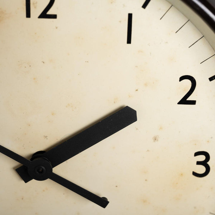 Vintage Mottled Brown Bakelite Industrial Wall Clock by Gents of Leicester