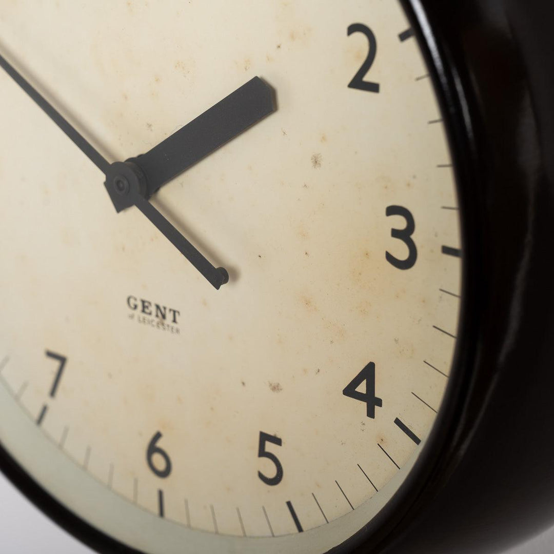 Vintage Mottled Brown Bakelite Industrial Wall Clock by Gents of Leicester