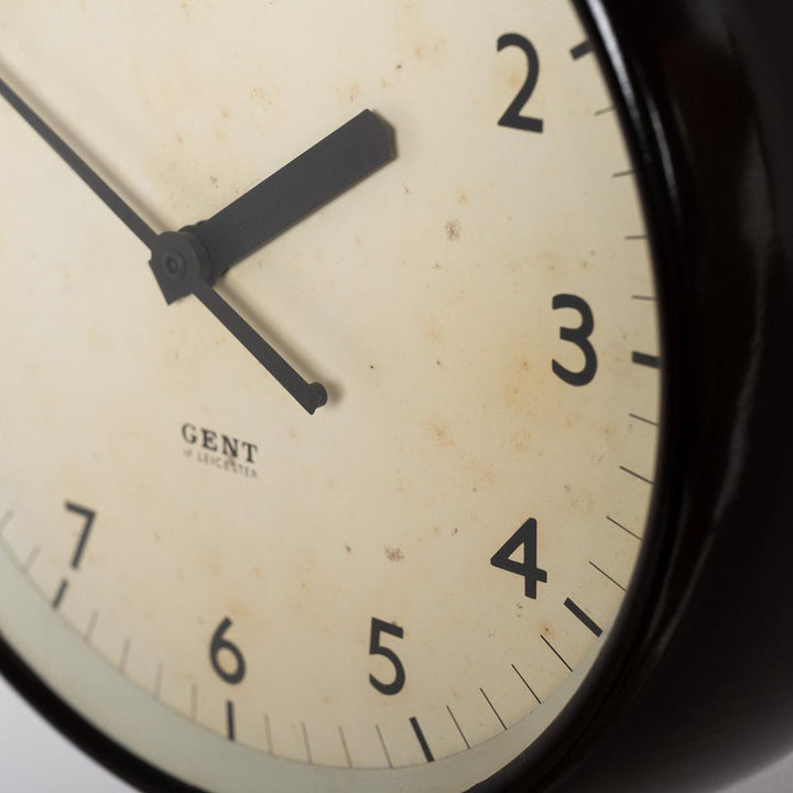 Vintage Mottled Brown Bakelite Industrial Wall Clock by Gents of Leicester