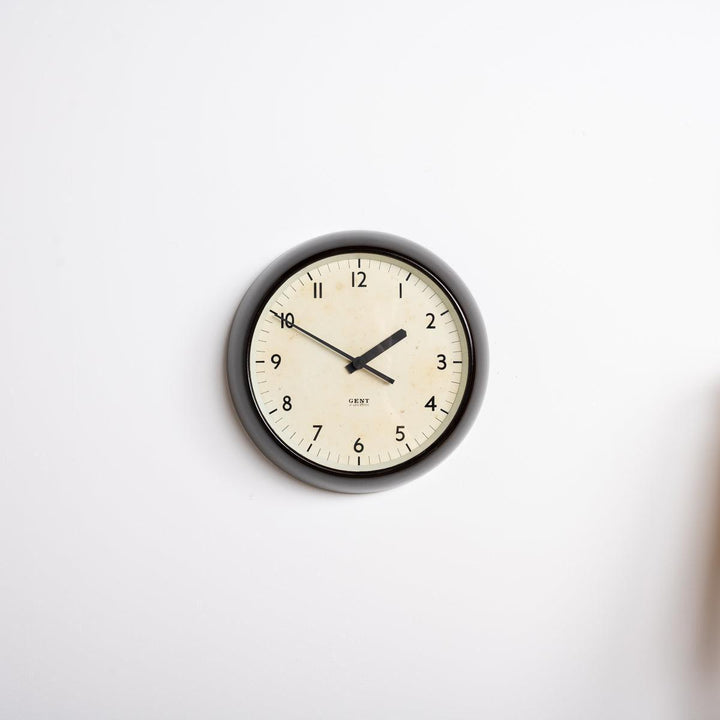 Vintage Mottled Brown Bakelite Industrial Wall Clock by Gents of Leicester