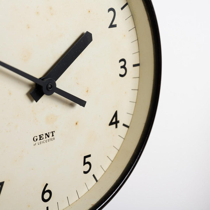 Vintage Mottled Brown Bakelite Industrial Wall Clock by Gents of Leicester