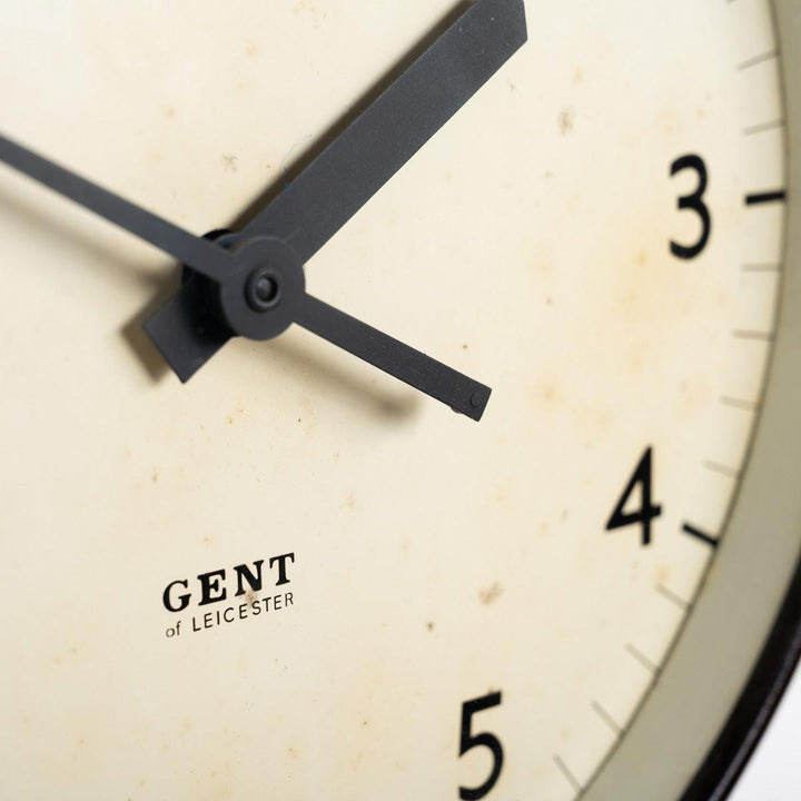 Vintage Mottled Brown Bakelite Industrial Wall Clock by Gents of Leicester