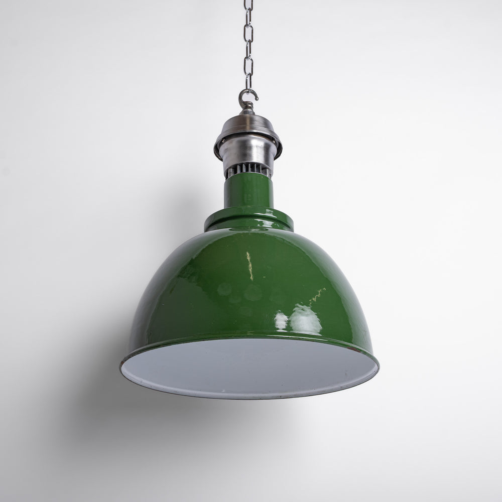 XL Maxlume Industrial Green Enamel Pendant Lights