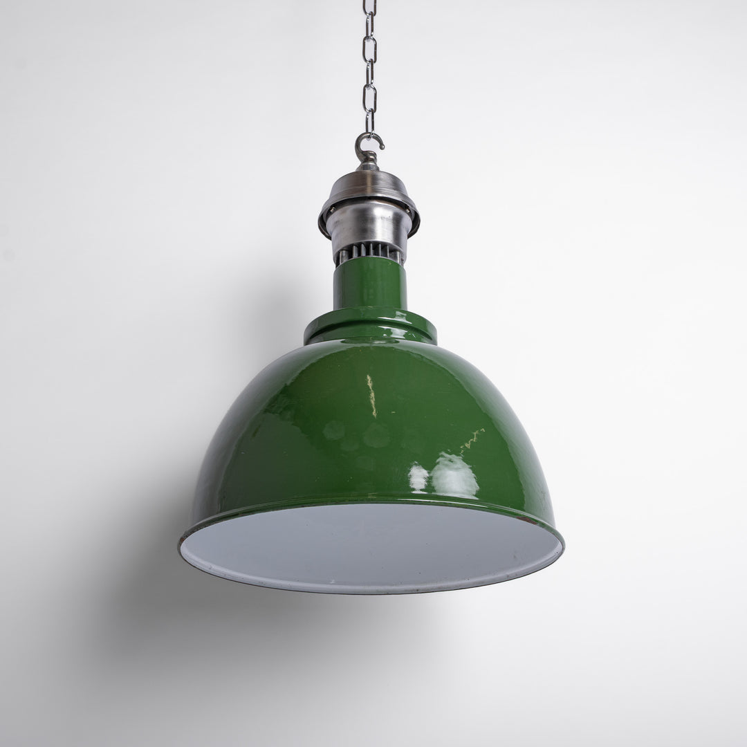 XL Maxlume Industrial Green Enamel Pendant Lights