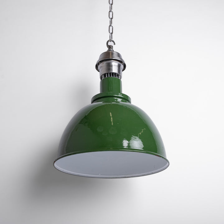 XL Maxlume Industrial Green Enamel Pendant Lights