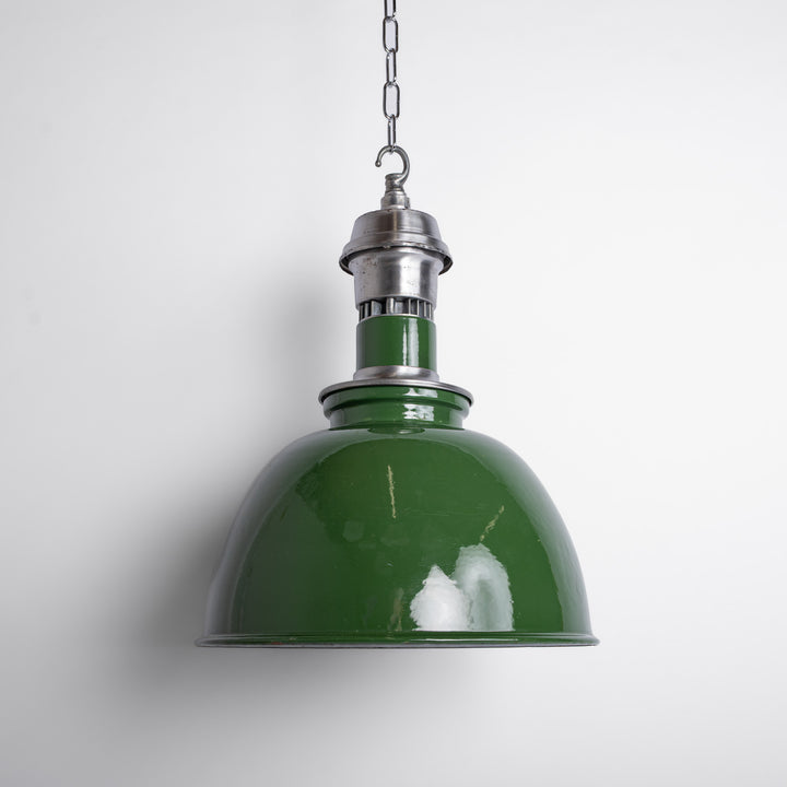 XL Maxlume Industrial Green Enamel Pendant Lights
