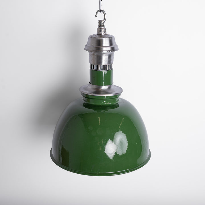 XL Maxlume Industrial Green Enamel Pendant Lights