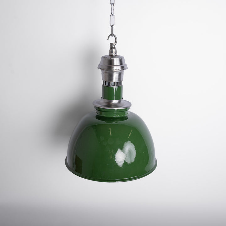 XL Maxlume Industrial Green Enamel Pendant Lights
