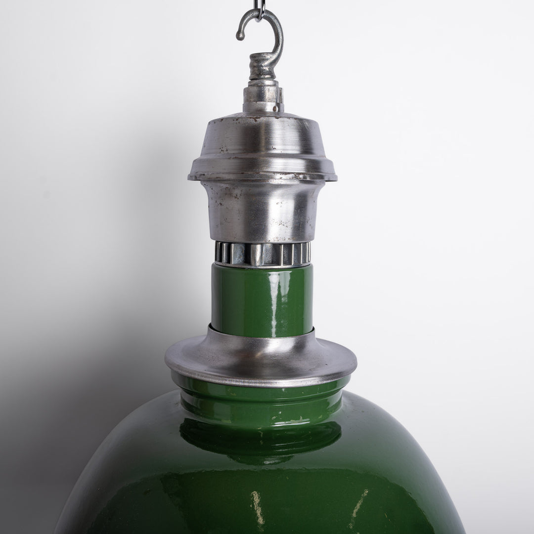 XL Maxlume Industrial Green Enamel Pendant Lights