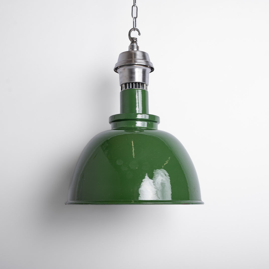 XL Maxlume Industrial Green Enamel Pendant Lights