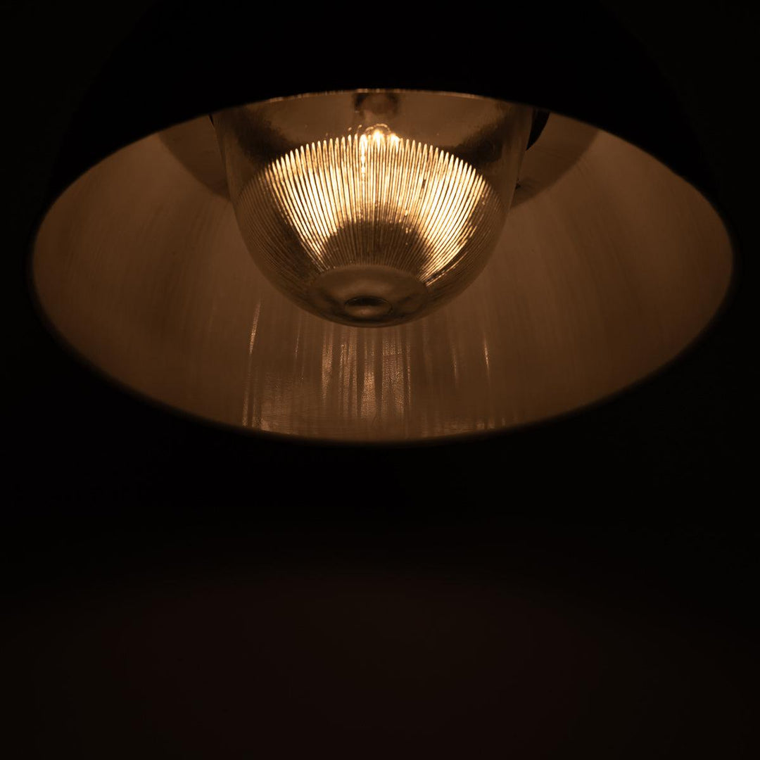 XL Polish Factory Lights with Prismatic Glass - Matt Grey
